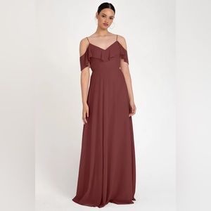 JENNY YOO MILA, size 12 in Cinnamon Rose Chiffon